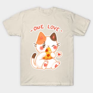 One love - Pizza cat T-Shirt